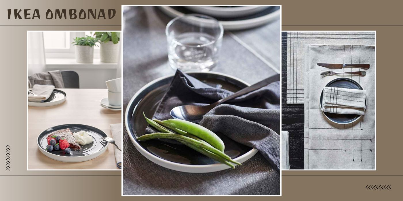 ست 2 عددی بشقاب میوه خوری ایکیا مدل IKEA OMBONAD